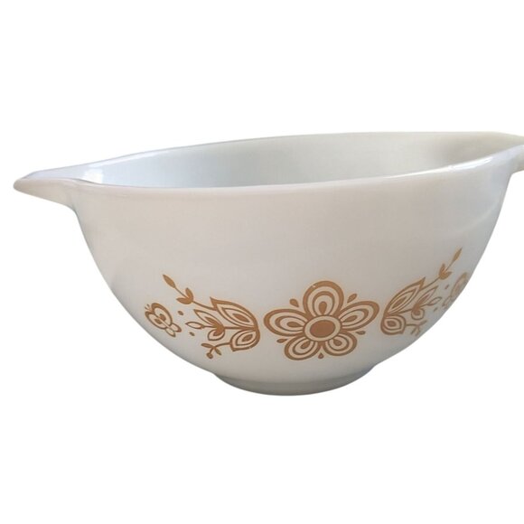 Pyrex Butterfly Gold Cinderella glass Bowl 441 1-1/5 PT coffee Mug D handle - Picture 7 of 16